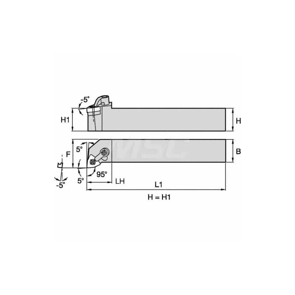 Indexable Turning Toolholder: MWLNR & L123B, Clamp & Screw