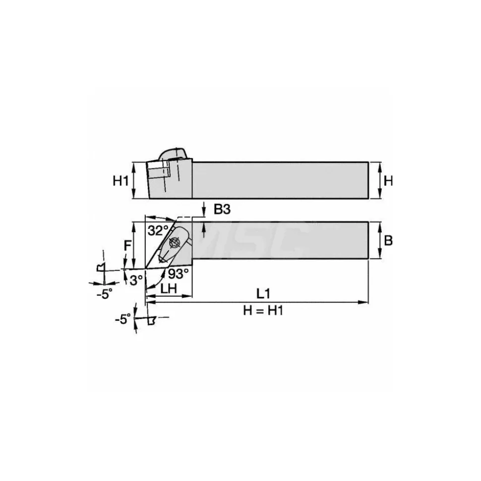 Indexable Turning Toolholder: DDJNR & L164CKC3, Clamp