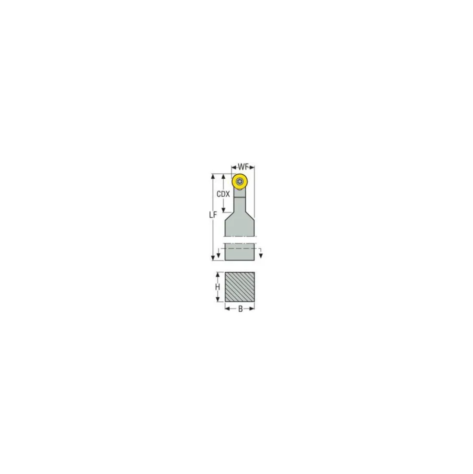 Indexable Turning Toolholder: 90.000 deg Lead Angle, Screw