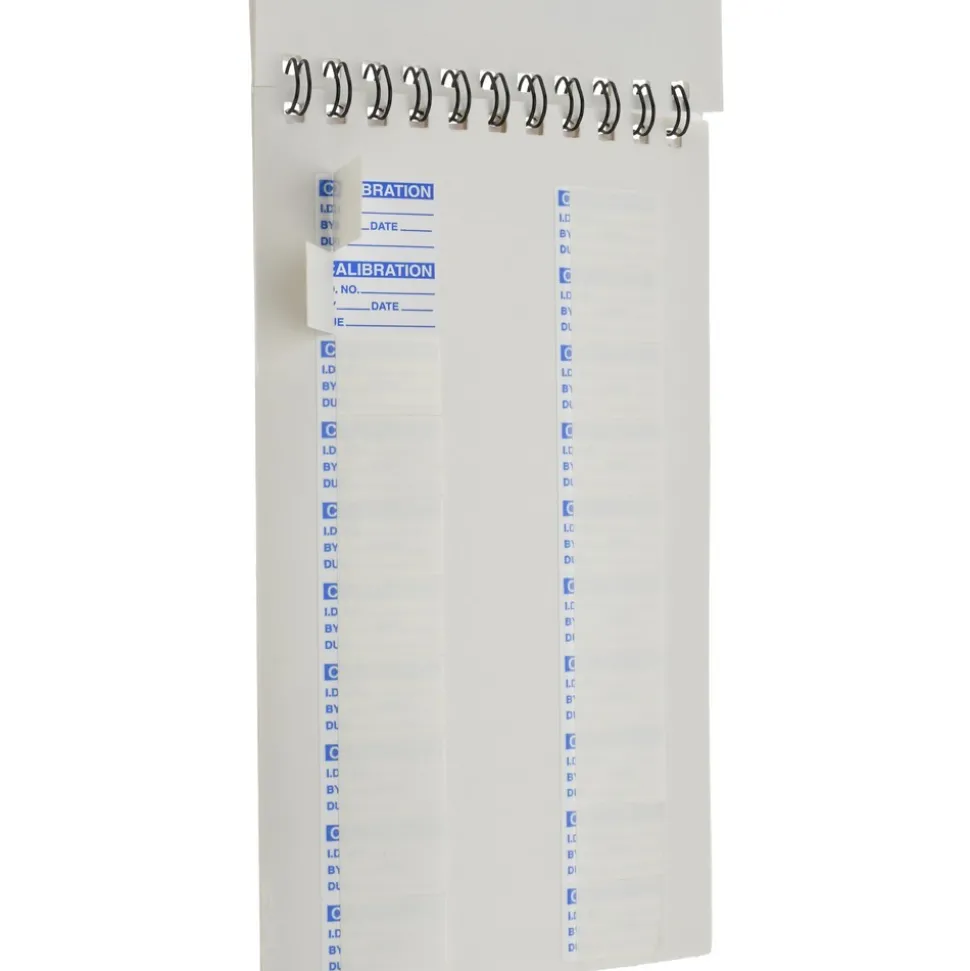 Inspection & Quality Label: "Calibration I.D. No.__ By__Date__Due__", Rectangle, 1" Wide