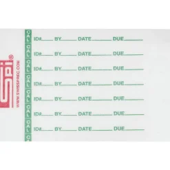 Inspection & Quality Label: "Calibration Id#__ By__Date__Due__", Rectangle, 6" Wide, 1/4" High