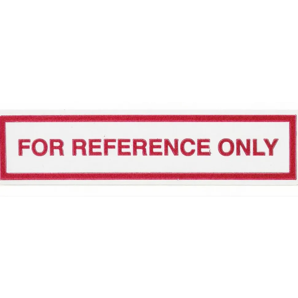 Inspection & Quality Label: "For Reference Only __BY__DATE__", Rectangle, 2" Wide