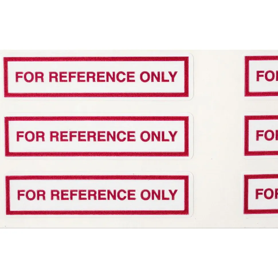 Inspection & Quality Label: "For Reference Only __BY__DATE__", Rectangle, 2" Wide