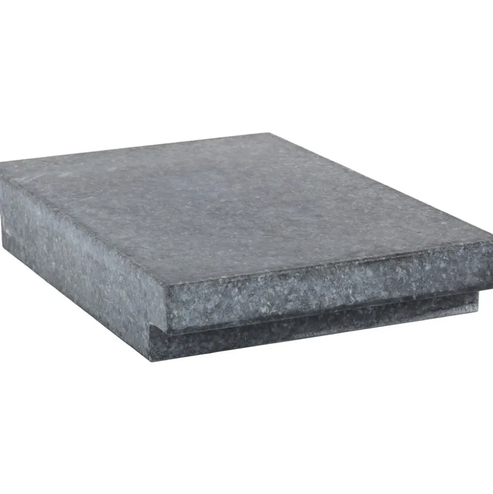 Inspection Surface Plate: 12" Wide, 18" Long, 3" Thick, Granite, 2-Ledge, Grade A