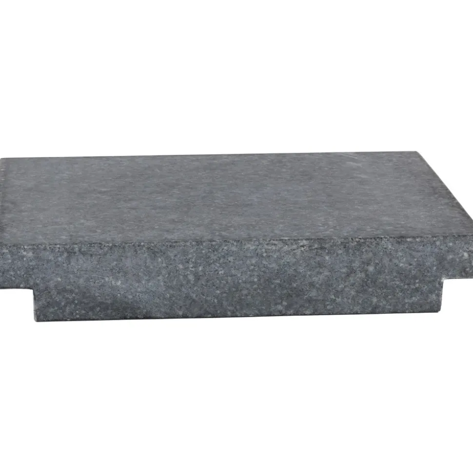 Inspection Surface Plate: 12" Wide, 18" Long, 3" Thick, Granite, 2-Ledge, Grade A