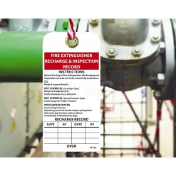 Inspection Tag: Rectangle, 3" High, 6" Wide, Unrippable Vinyl, "Danger"
