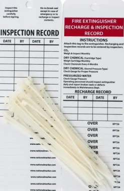 Inspection Tag: Rectangle, 3" High, 6" Wide, Unrippable Vinyl, "Danger"