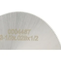 Jeweler's Saw: 2-1/2" Dia, 0.028" Thick, 1/2" Arbor Hole, 190 Teeth, High Speed Steel
