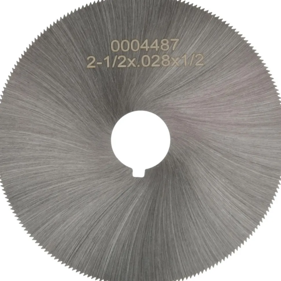 Jeweler's Saw: 2-1/2" Dia, 0.028" Thick, 1/2" Arbor Hole, 190 Teeth, High Speed Steel