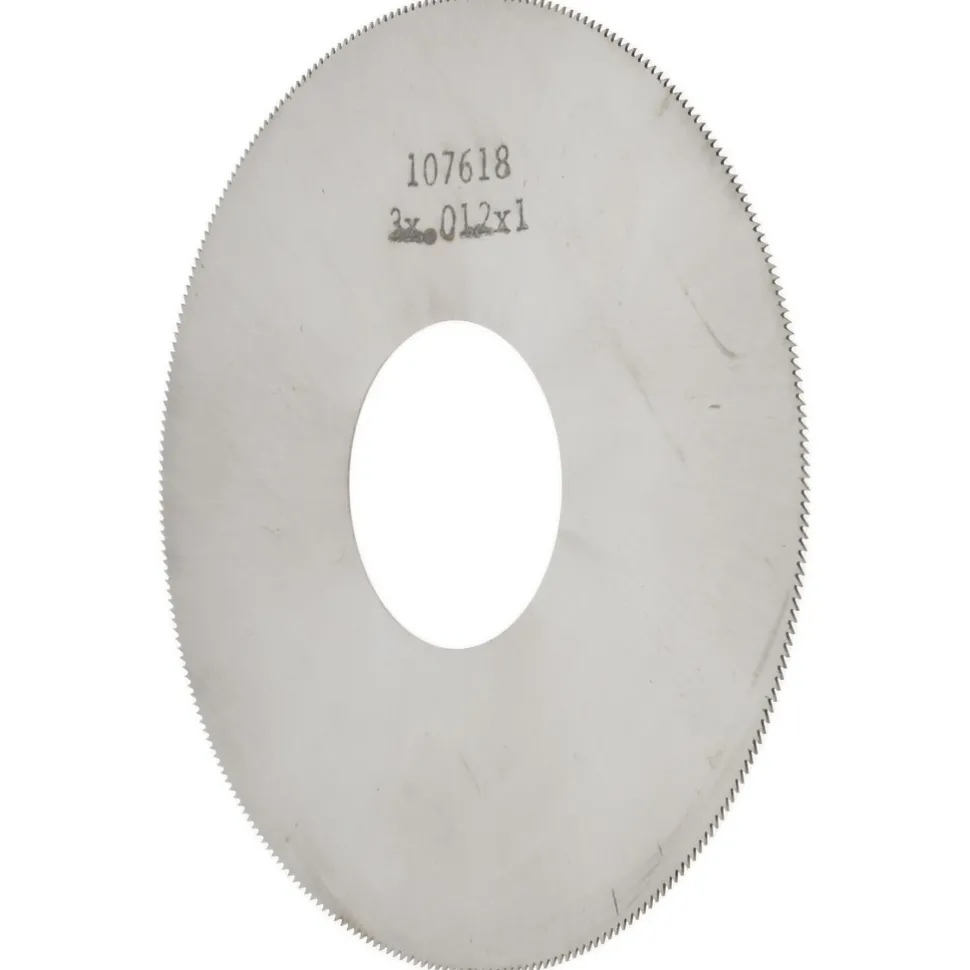 Jeweler's Saw: 3" Dia, 0.012" Thick, 1" Arbor Hole, 280 Teeth, Solid Carbide