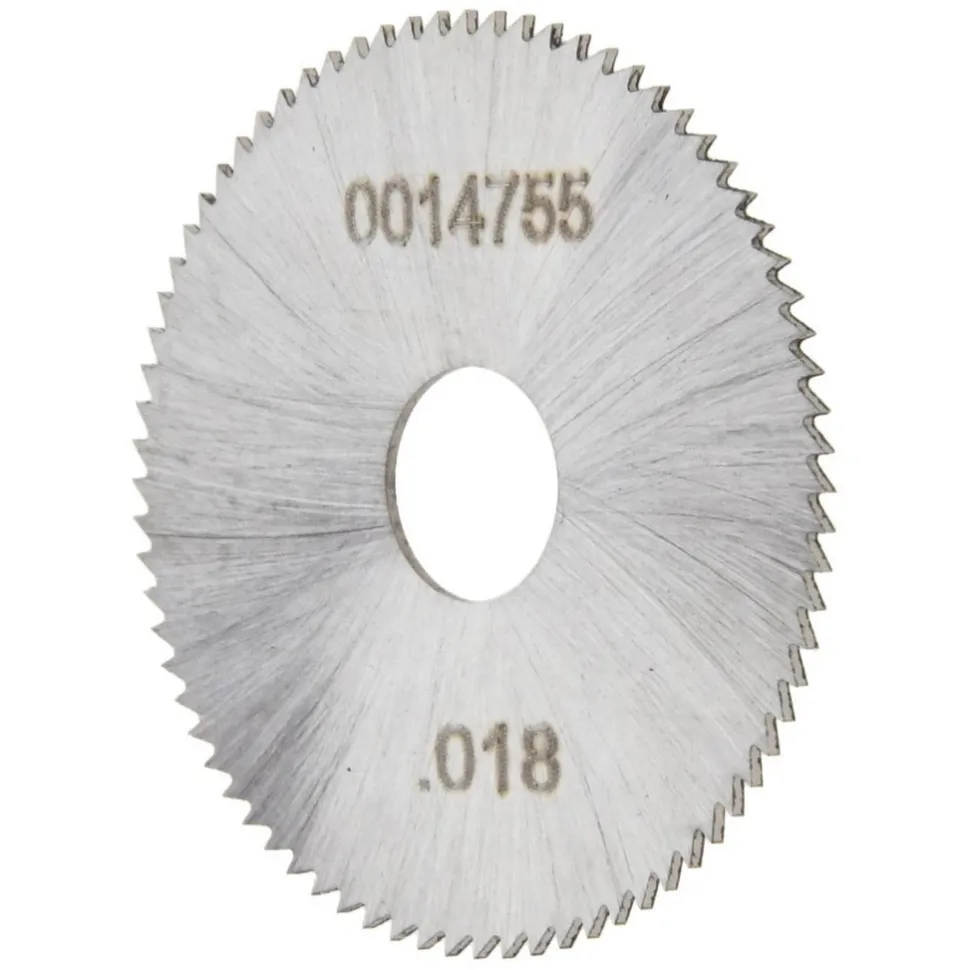 Jeweler's Saw: 1" Dia, 0.018" Thick, 1/4" Arbor Hole, 76 Teeth, High Speed Steel