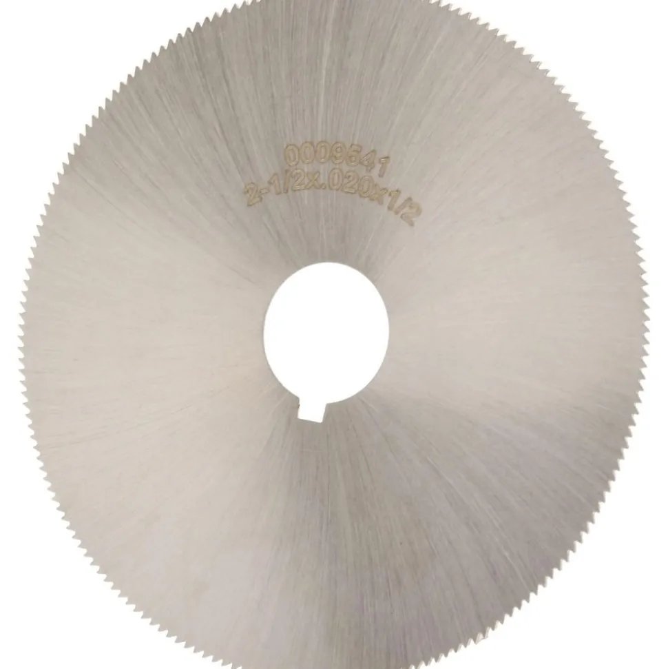 Jeweler's Saw: 2-1/2" Dia, 0.02" Thick, 1/2" Arbor Hole, 190 Teeth, High Speed Steel
