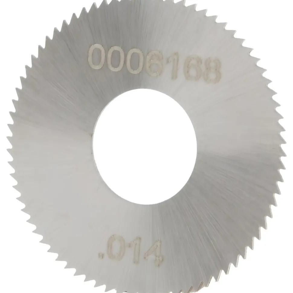 Jeweler's Saw: 1" Dia, 0.014" Thick, 3/8" Arbor Hole, 76 Teeth, High Speed Steel
