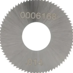 Jeweler's Saw: 1" Dia, 0.014" Thick, 3/8" Arbor Hole, 76 Teeth, High Speed Steel