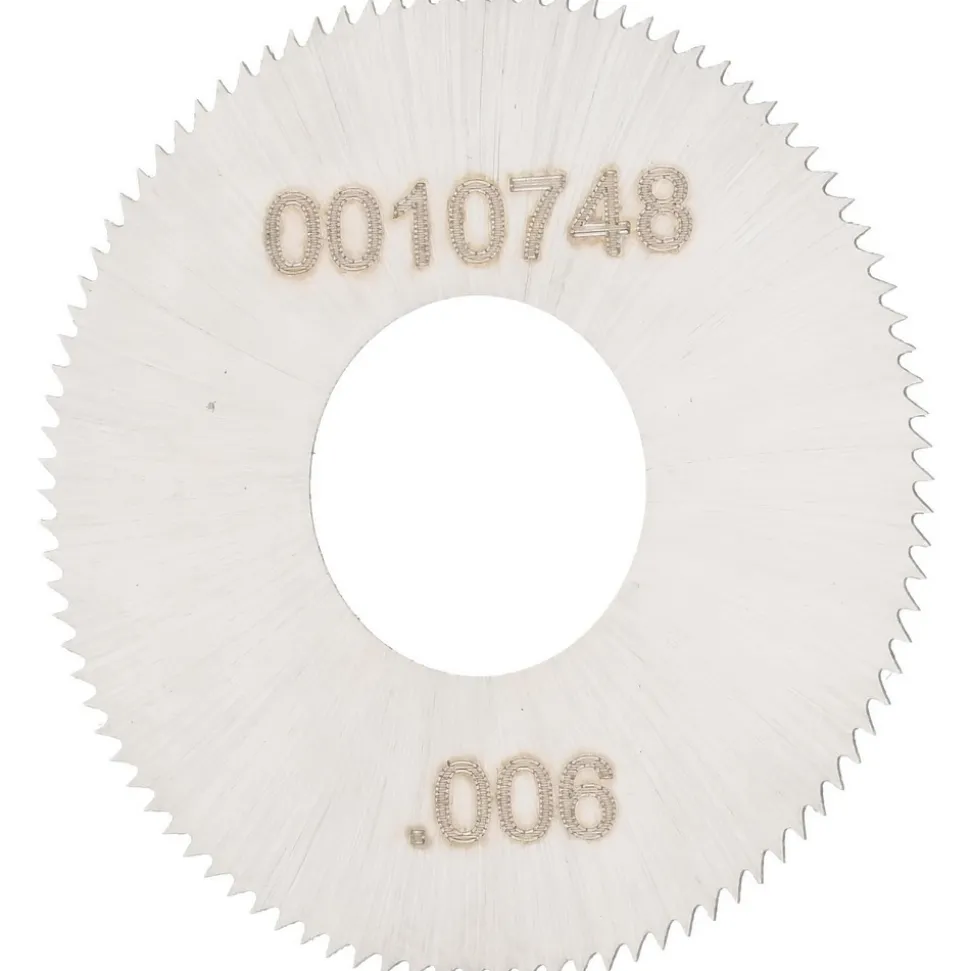 Jeweler's Saw: 1" Dia, 0.006" Thick, 3/8" Arbor Hole, 98 Teeth, High Speed Steel