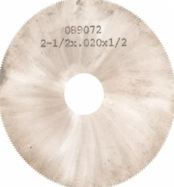 Jeweler's Saw: 2-1/2" Dia, 0.02" Thick, 1/2" Arbor Hole, 190 Teeth, Solid Carbide