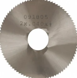 Jeweler's Saw: 2" Dia, 0.04" Thick, 1/2" Arbor Hole, 110 Teeth, Solid Carbide