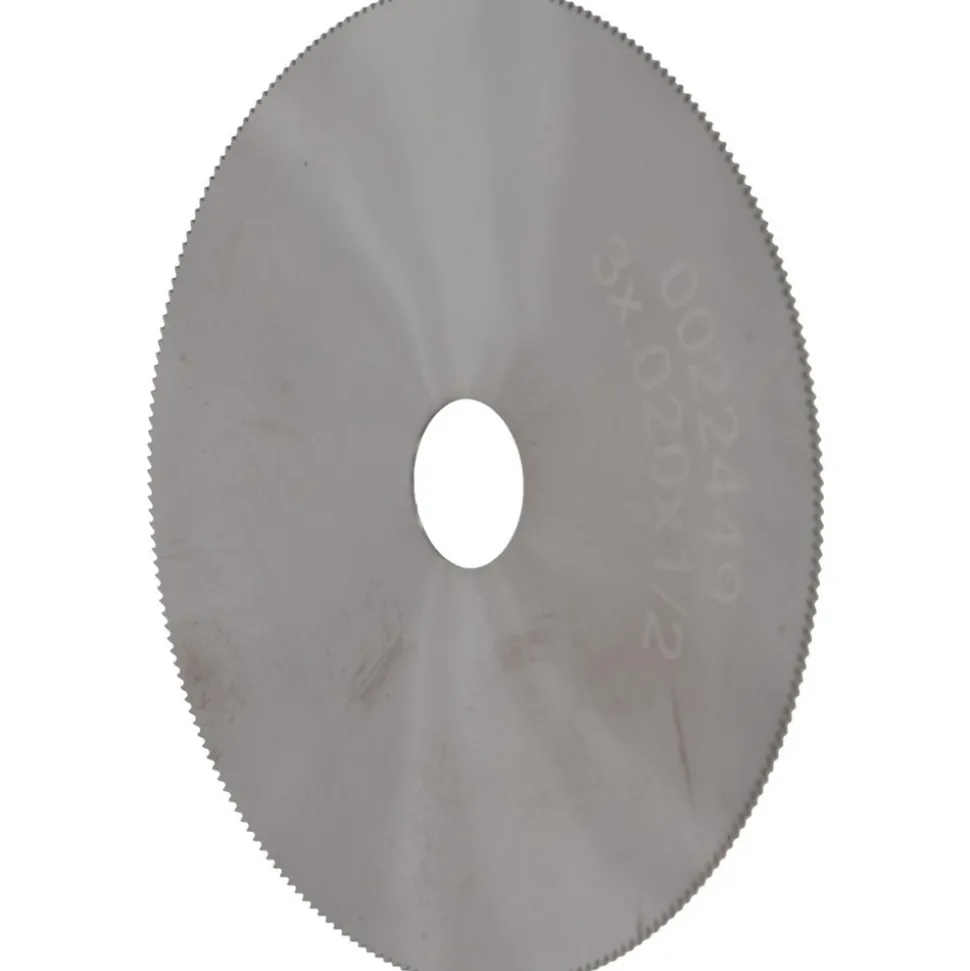 Jeweler's Saw: 3" Dia, 0.02" Thick, 1/2" Arbor Hole, 230 Teeth, Solid Carbide