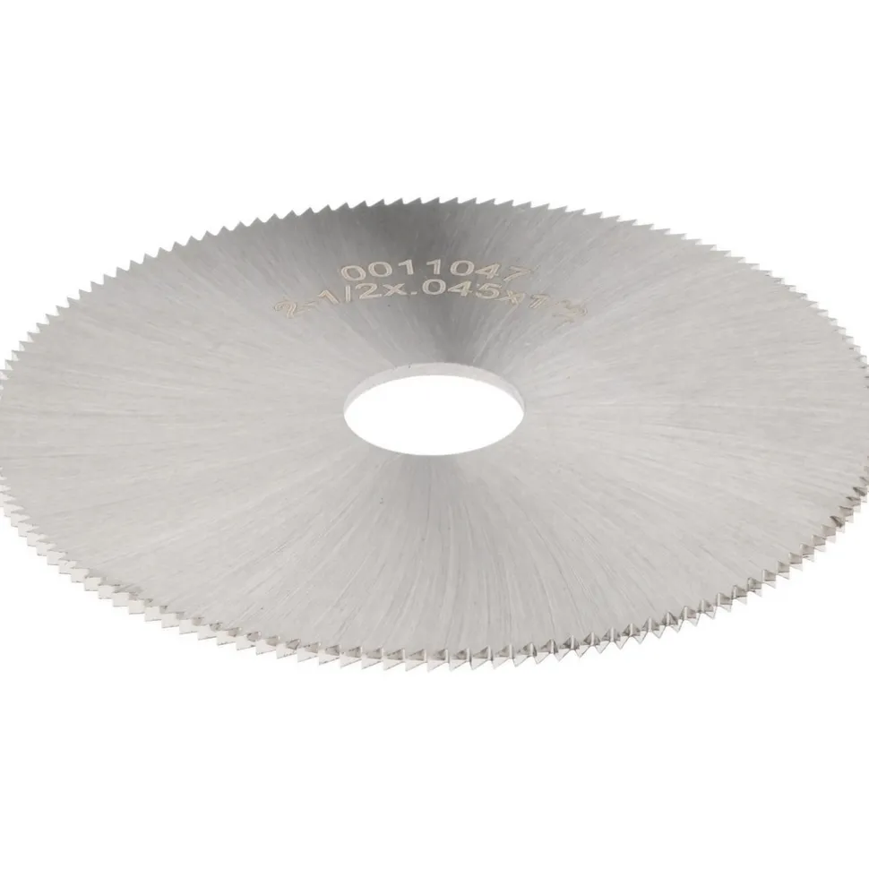 Jeweler's Saw: 2-1/2" Dia, 0.045" Thick, 1/2" Arbor Hole, 140 Teeth, High Speed Steel