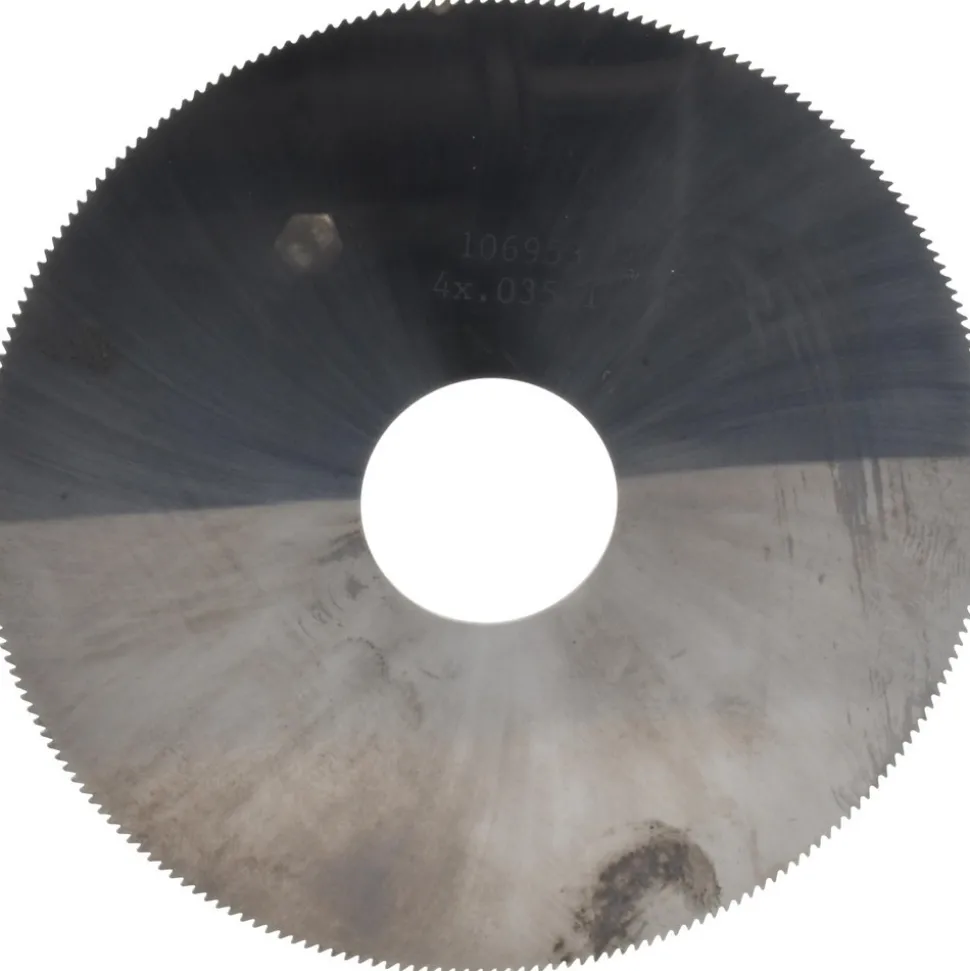 Jeweler's Saw: 4" Dia, 0.035" Thick, 1" Arbor Hole, 220 Teeth, Solid Carbide