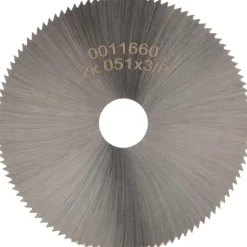 Jeweler's Saw: 2" Dia, 0.051" Thick, 3/8" Arbor Hole, 110 Teeth, High Speed Steel