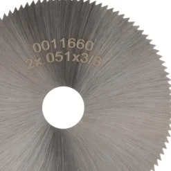 Jeweler's Saw: 2" Dia, 0.051" Thick, 3/8" Arbor Hole, 110 Teeth, High Speed Steel