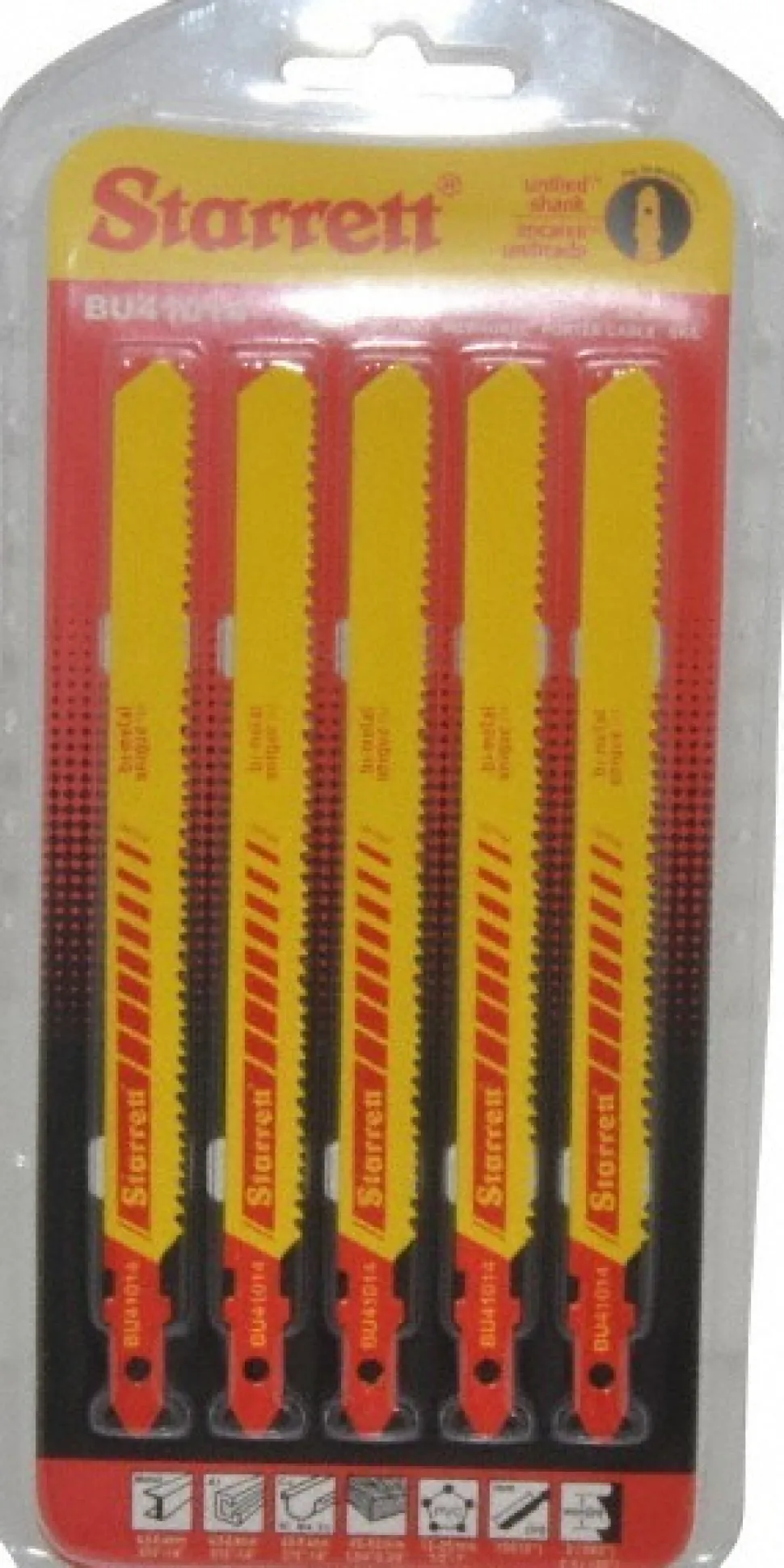 Jigsaw Blade: Bi-Metal, 10-14 TPI, 0.04" Blade Thickness, 3/8" Blade Width