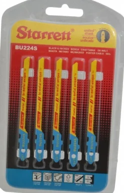 Jigsaw Blade: Bi-Metal, 24 TPI, 0.04" Blade Thickness, 3/16" Blade Width
