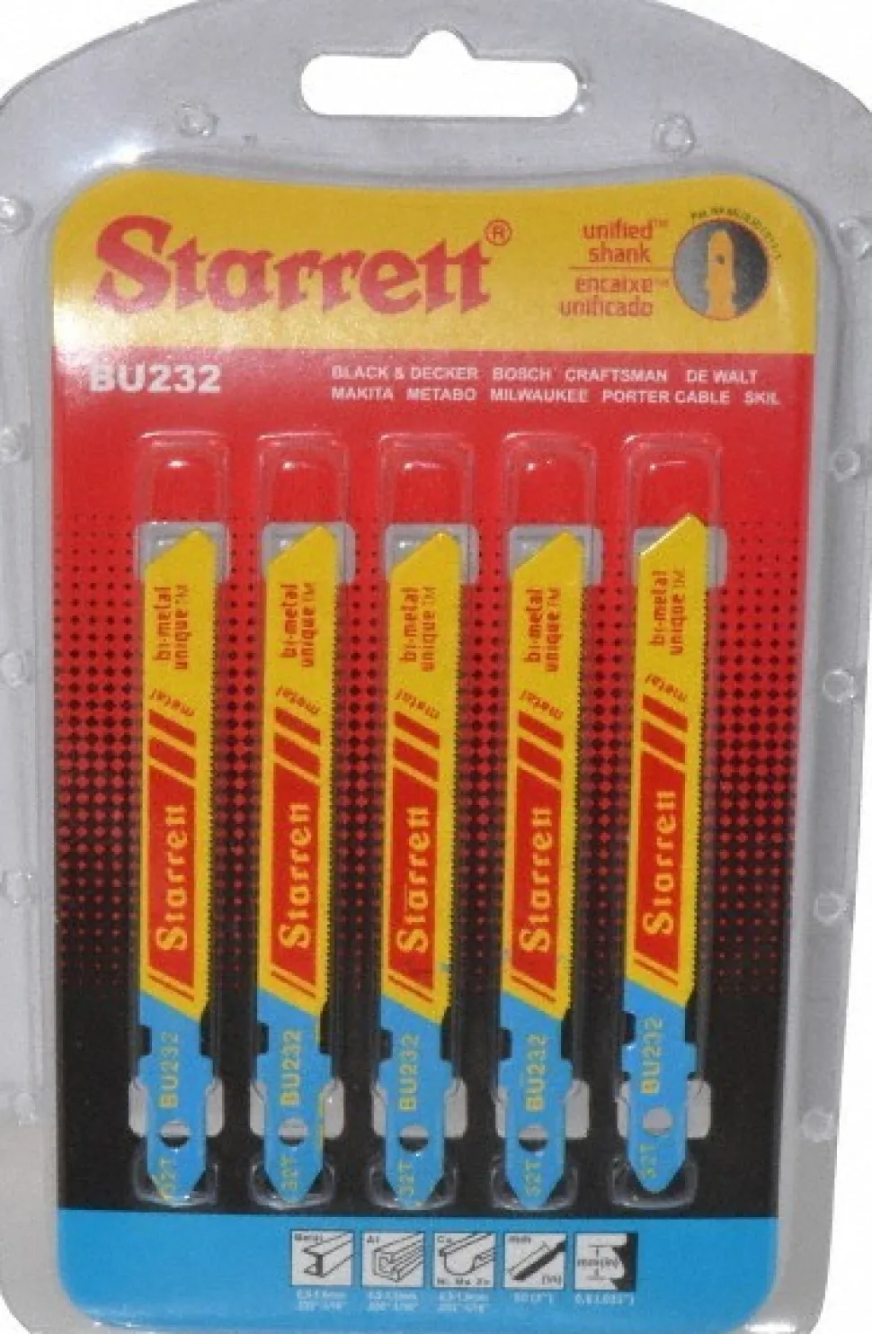 Jigsaw Blade: Bi-Metal, 32 TPI, 0.04" Blade Thickness, 5/16" Blade Width