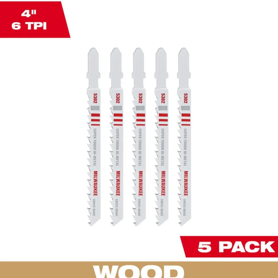 Jigsaw Blades: Blade Material: Bi-Metal; Blade Length (Inch): 4; Blade Length (mm): 4.00; Blade Width (Decimal Inch): 0.2800