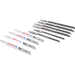 Jig Saw Blade Sets; Blade Material: Bi-Metal; Maximum Blade Length (Inch): 4 in; Minimum Blade Thickness (Decimal Inch): 0.04 in; Maximum Blade Thickness (Decimal Inch): 0.06 in; Shank Type: T-Shank; Minimum Teeth Per Inch: 6; Maximum Teeth Per Inch: 24; Minimum Blade Width (Decimal Inch): 0.375 in