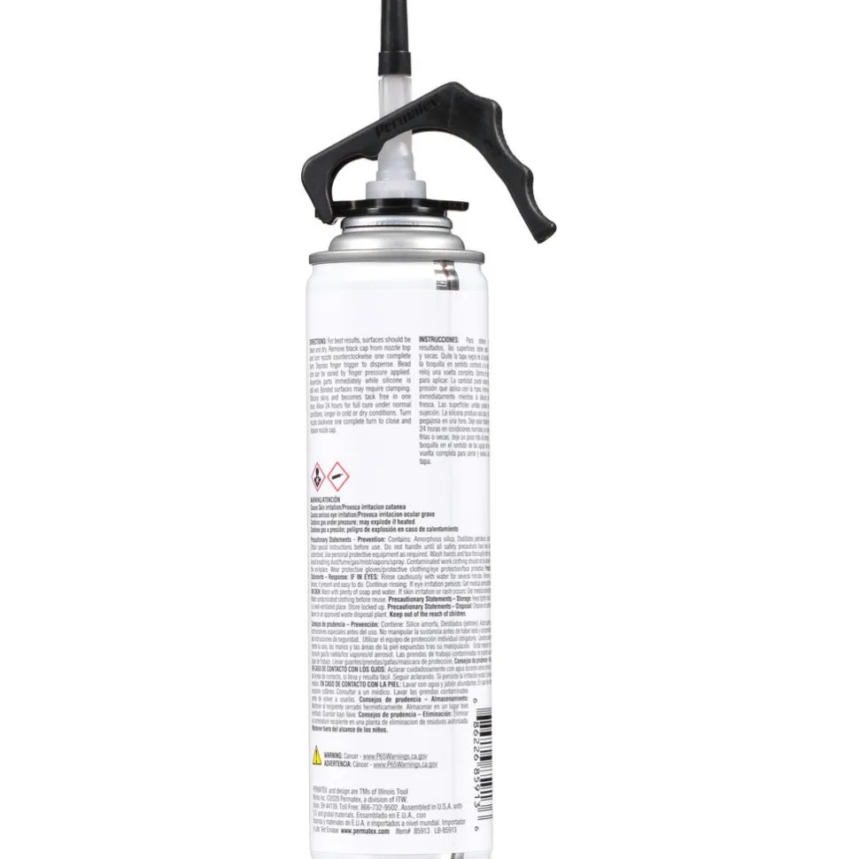 Joint Sealant: 7-1/4 oz Can, Clear, RTV Silicone