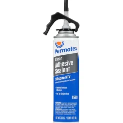 Joint Sealant: 7-1/4 oz Can, Clear, RTV Silicone