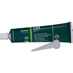 Joint Sealant: 3 oz Tube, Clear, RTV Silicone