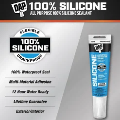 Joint Sealant: 2.8 oz Tube, Clear, RTV Silicone