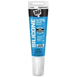 Joint Sealant: 2.8 oz Tube, Clear, RTV Silicone