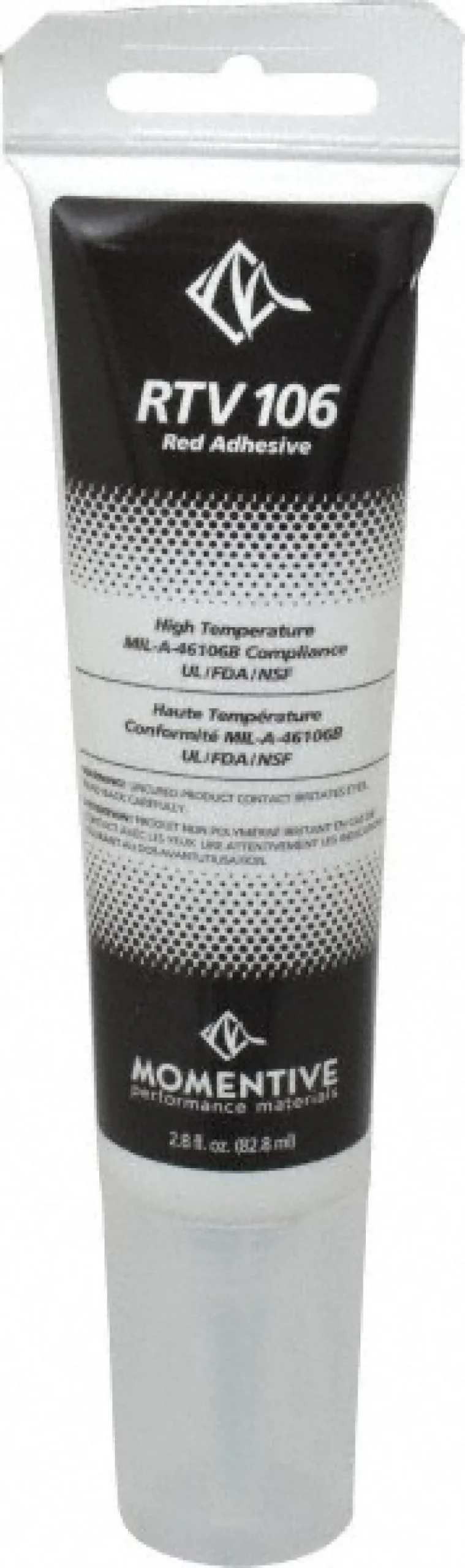 Joint Sealant: 2.8 oz Tube, Red, RTV Silicone