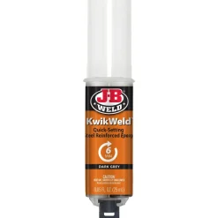 KwikWeld Steel Enforced Epoxy Syringe, Dark Gray, 25 mL