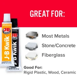 KwikWeld Steel Enforced Epoxy, Twin Tube, Dark Gray, 2 oz