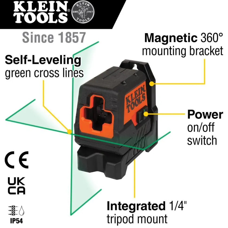 Laser Levels: Level Type: Self Leveling Dot Laser Level; Laser Class: Class II; Laser Projection Orientation: Vertical, Horizontal; Plumb Type: Up and Down