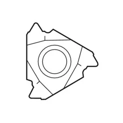 Laydown Threading Insert: 16ER16UN CP500, Carbide