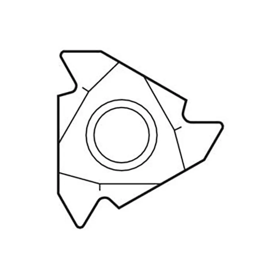 Laydown Threading Insert: 16NRAG60 CP500, Carbide