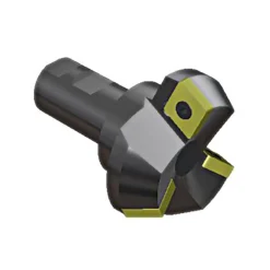 45° Lead Angle, 1-1/2" Cut Dia, Indexable & Chamfer End Mill