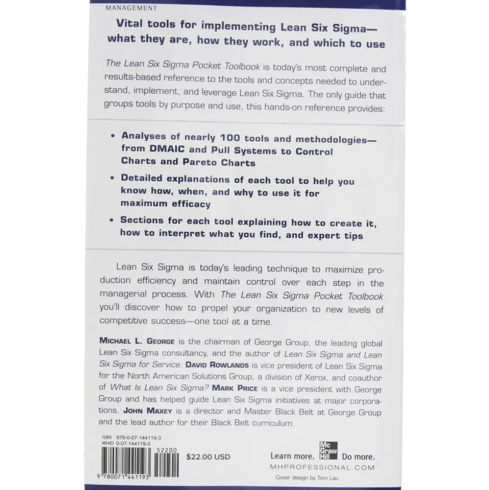 Lean Six Sigma Pocket Toolbook A Quick Reference Guide to 70 Tools for Improving Quality and Speed: 1st Edition