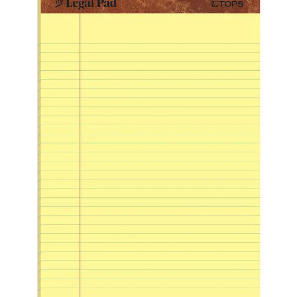Legal Pad Writing Pad: 50 Sheets, 8-1/2 x 11-3/4" Sheet, Legal Ruled, Yellow Paper