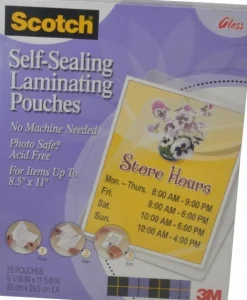 Letter Size, Gloss Finish Plastic Pouch