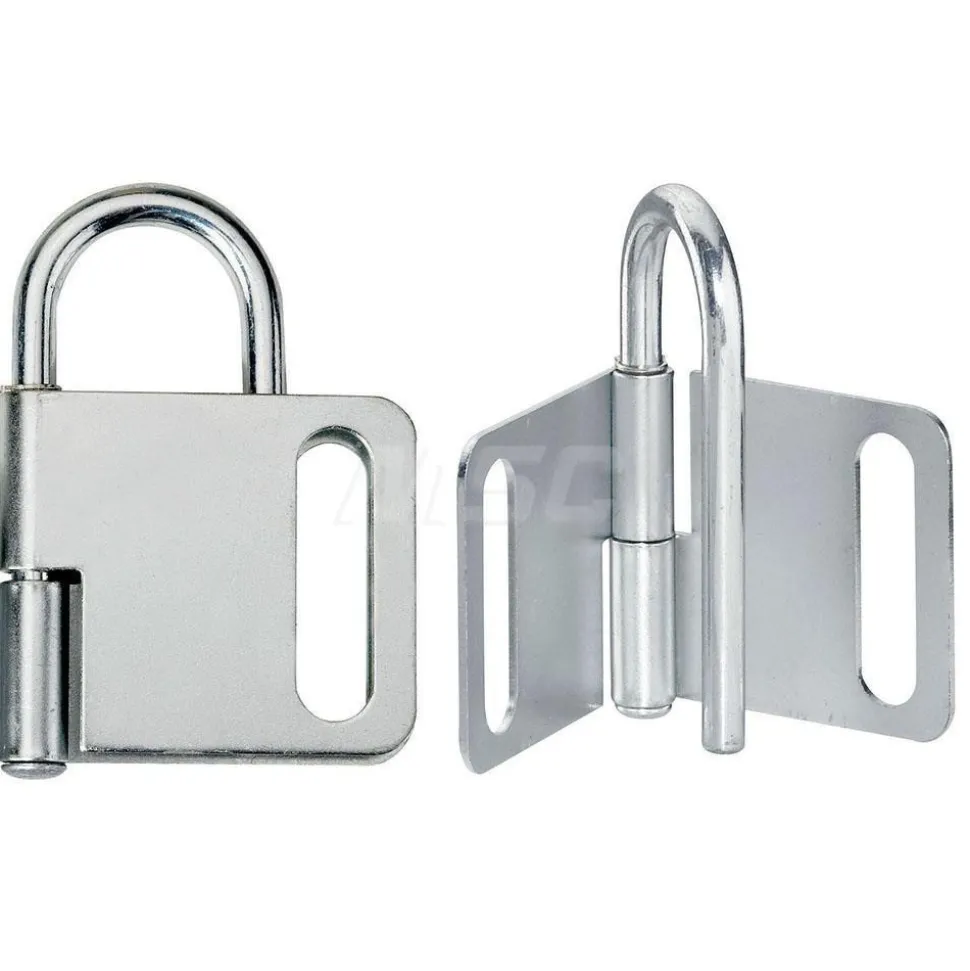 Lockout Hasp: Fold-Over with Slot Hasp, Single Jaw, 4 Padlocks