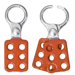 Lockout Hasp: Scissor-Action Hasp, Single Jaw, 6 Padlocks