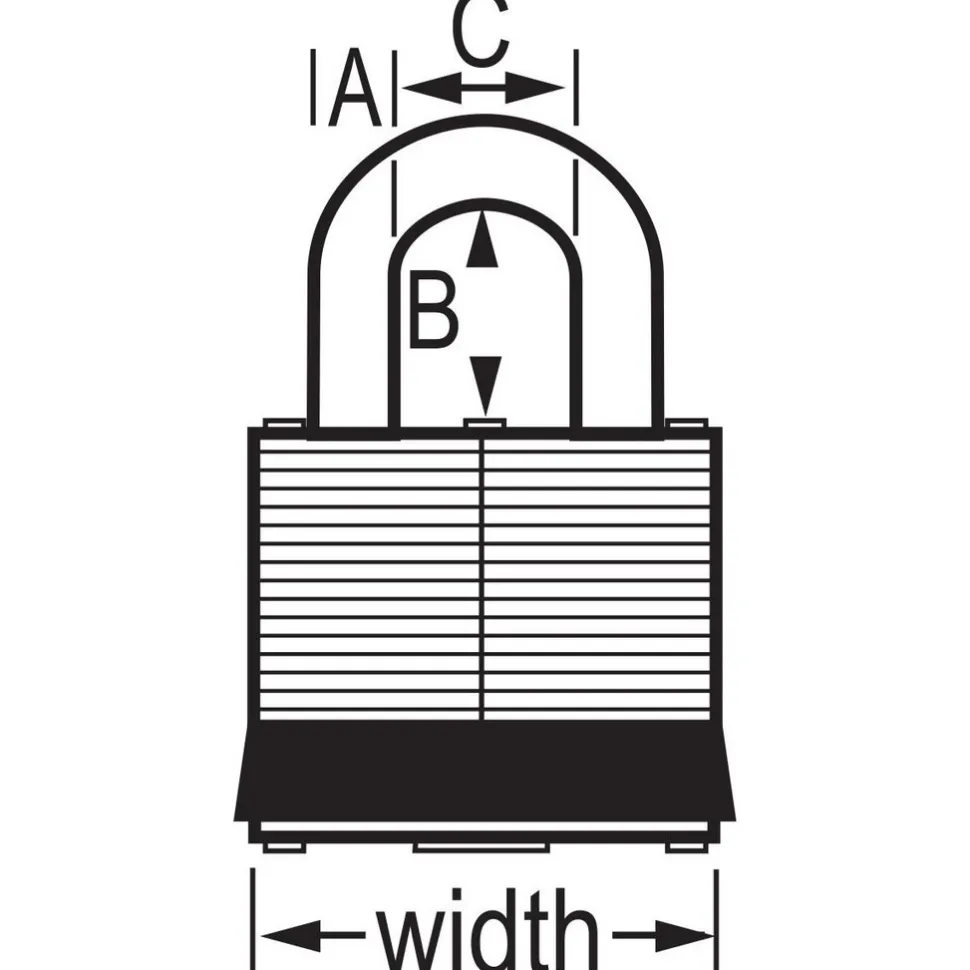 Lockout Padlock: Keyed Different, Laminated Steel, Steel Shackle, Red