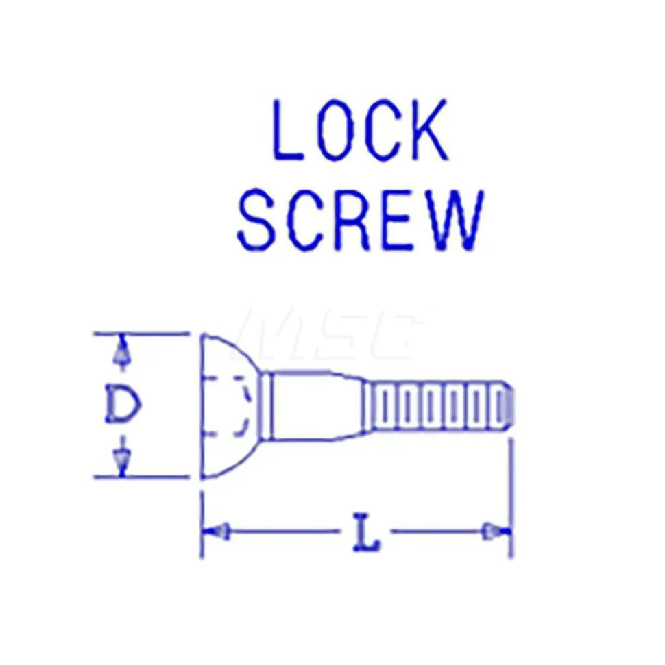 Lock Screw for Indexables: T20 Torx®, #10-32 Thread